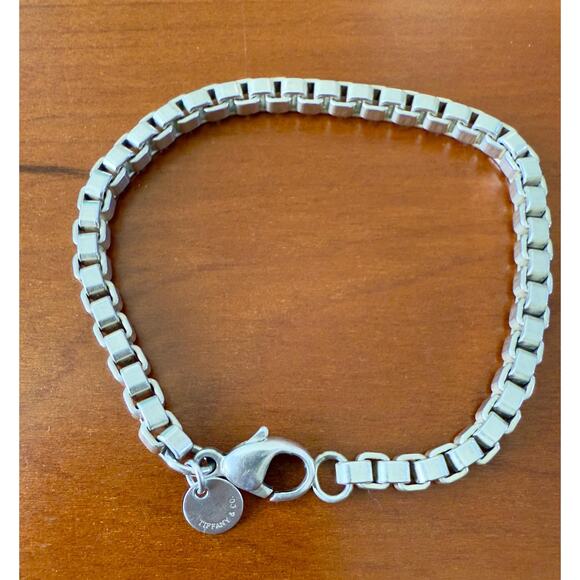 Tiffany & Co. Venetian Box Link Bracelet | Sterling Silver 925 - Picture 1 of 5